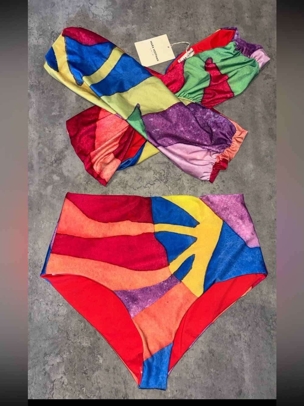 NWT Mara Hoffman Two- Piece Swimsuit Abstract Print